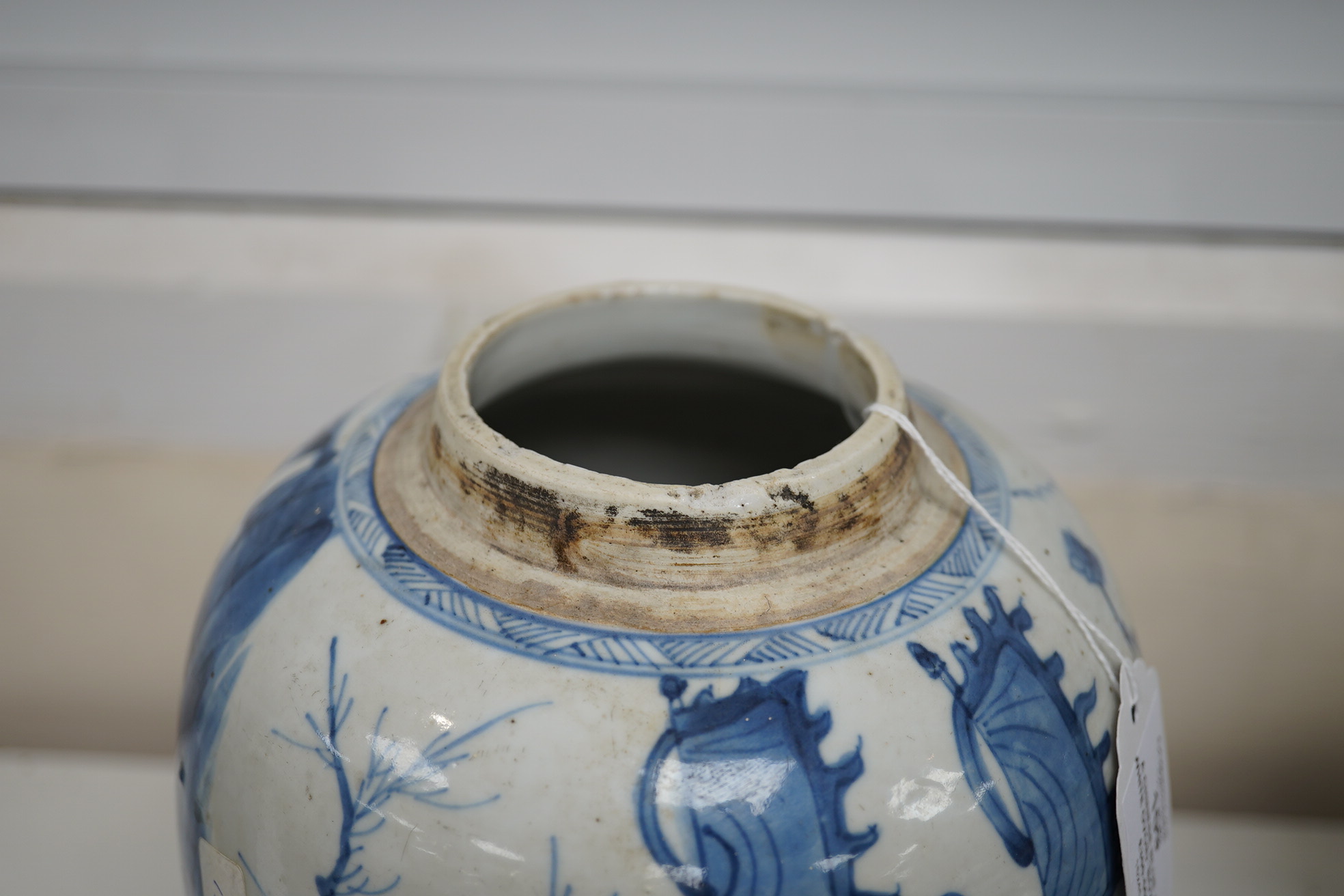 A Chinese blue and white ovoid ‘boys’ jar, Kangxi period